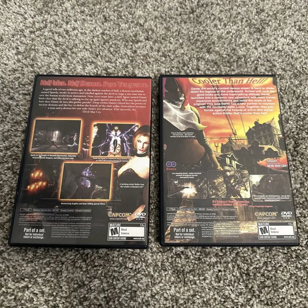 Devil May Cry + Devil May Cry 2 - PS2 CIB Great Condition
